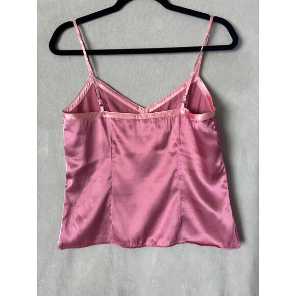 Pink Satin Cami Tank Top Small Barbie Babydoll Blouse Small - Picture 4 of 4